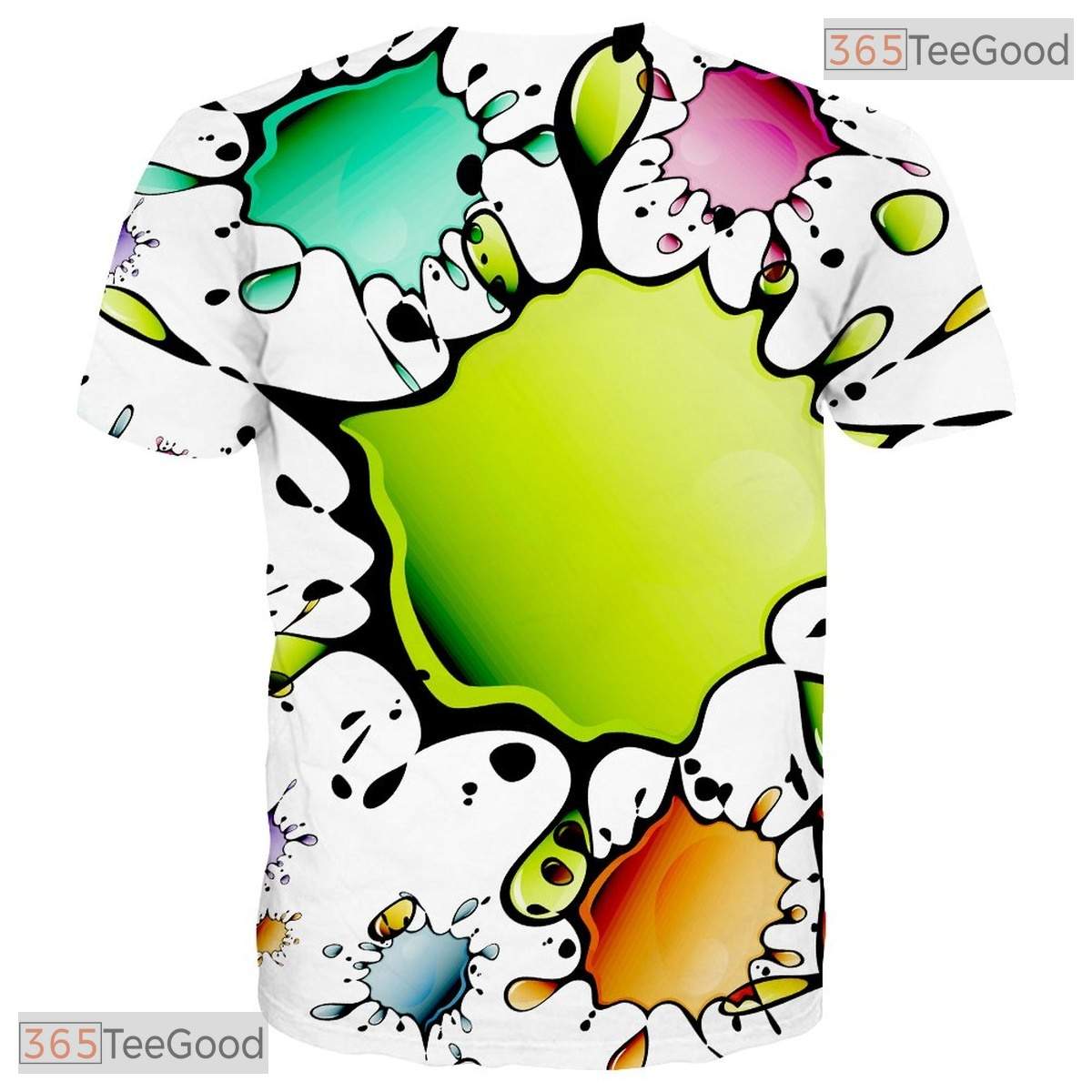Clean White Modern Abstract Graphic Pattern 3D Printed Casual Unisex T-Shirts
