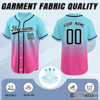 Blue and Pink Baseball Jersey Tee for Men & Women - A playful blend for casual wear