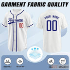 Blue and White Baseball Jersey Tee for Men & Women - A classic color blend for everyday style