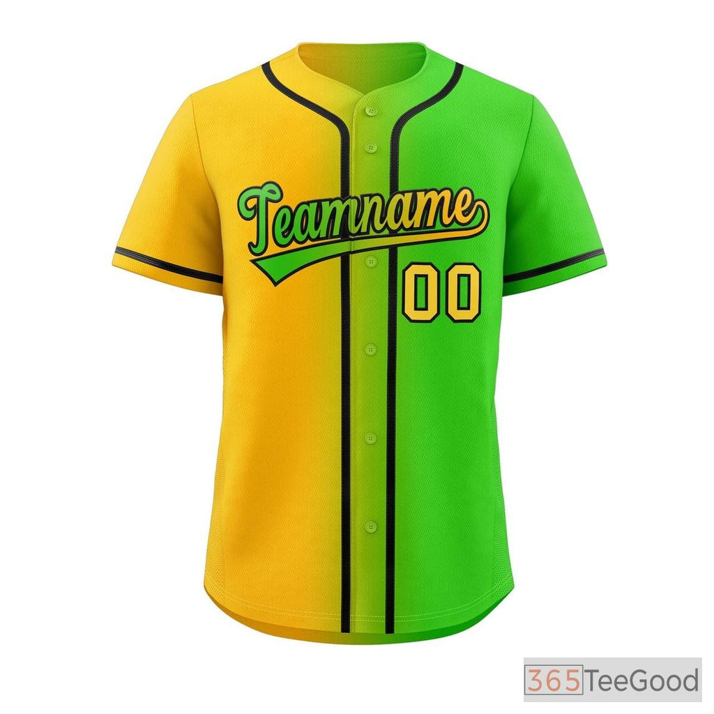 Blue and Yellow Baseball Jersey Tee for Men & Women - A vibrant choice for casual comfort