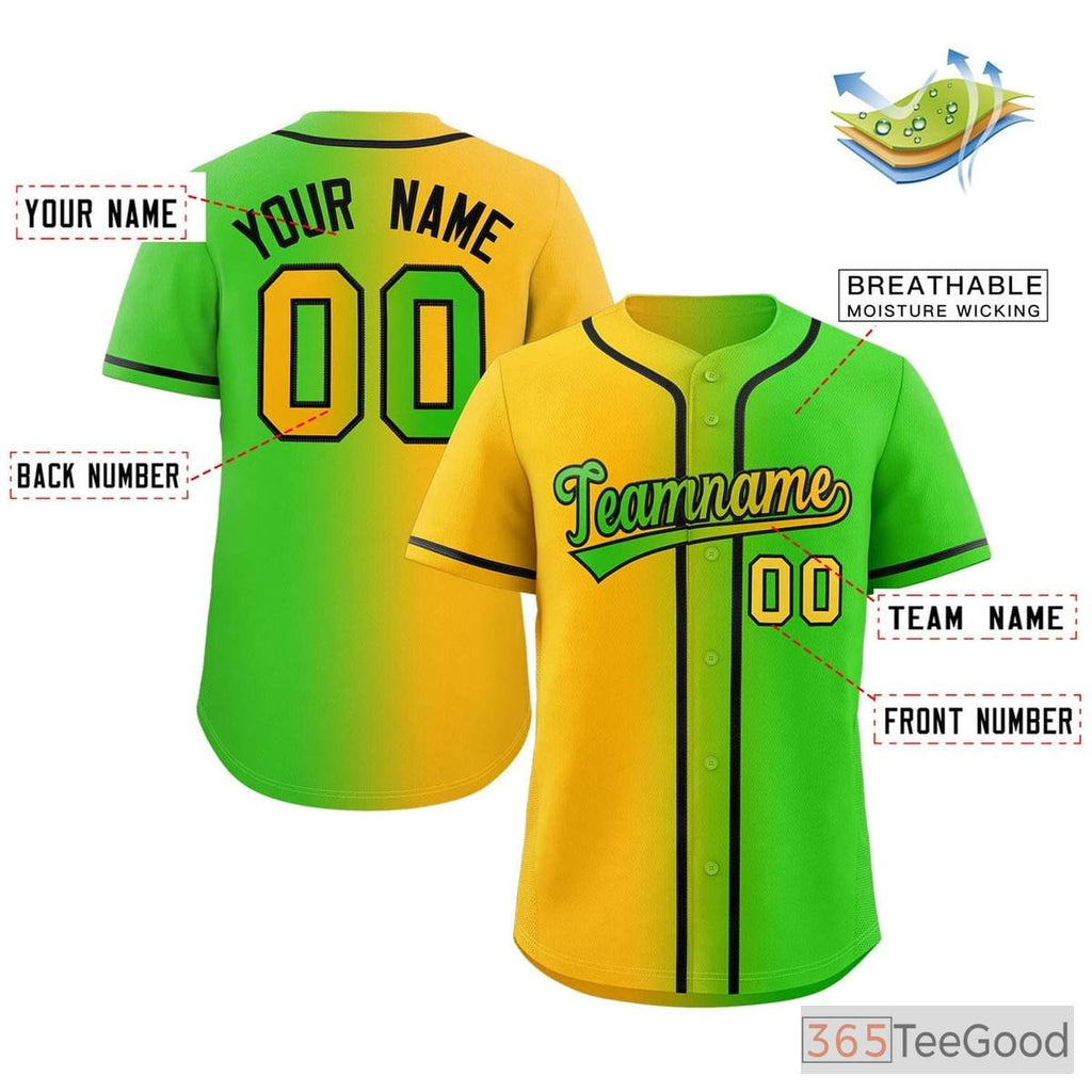 Blue and Yellow Baseball Jersey Tee for Men & Women - A vibrant choice for casual comfort