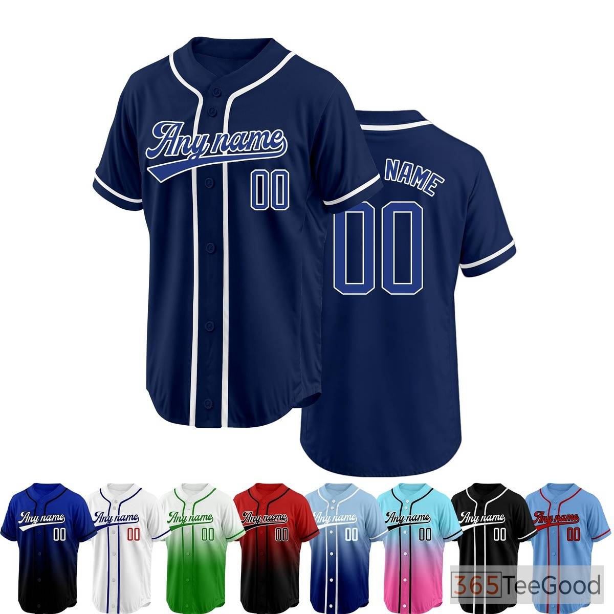 Blue Baseball Jersey Tee for Men & Women - Casual comfort with classic appeal