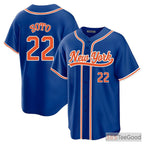 Blue Baseball Jersey Tee for Men & Women - Custom Stitched Player & Team Apparel