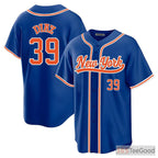 Blue Baseball Jersey Tee for Men & Women - Personalize with Embroidered Details
