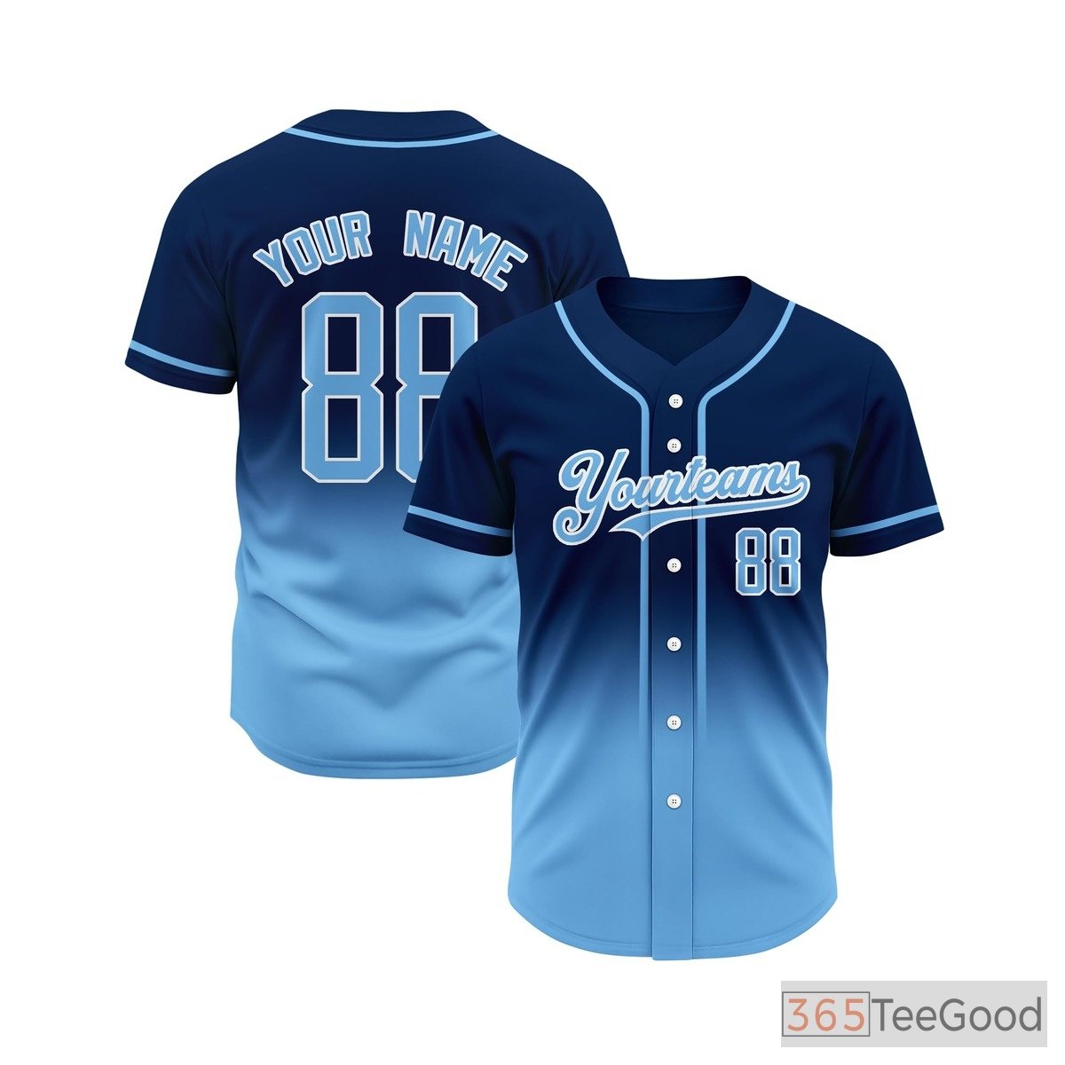 Blue Baseball Jersey Tee for Men & Women - A versatile choice for custom apparel