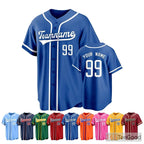 Blue Baseball Jersey Tee for Men & Women - Customize Your Player & Team Identity
