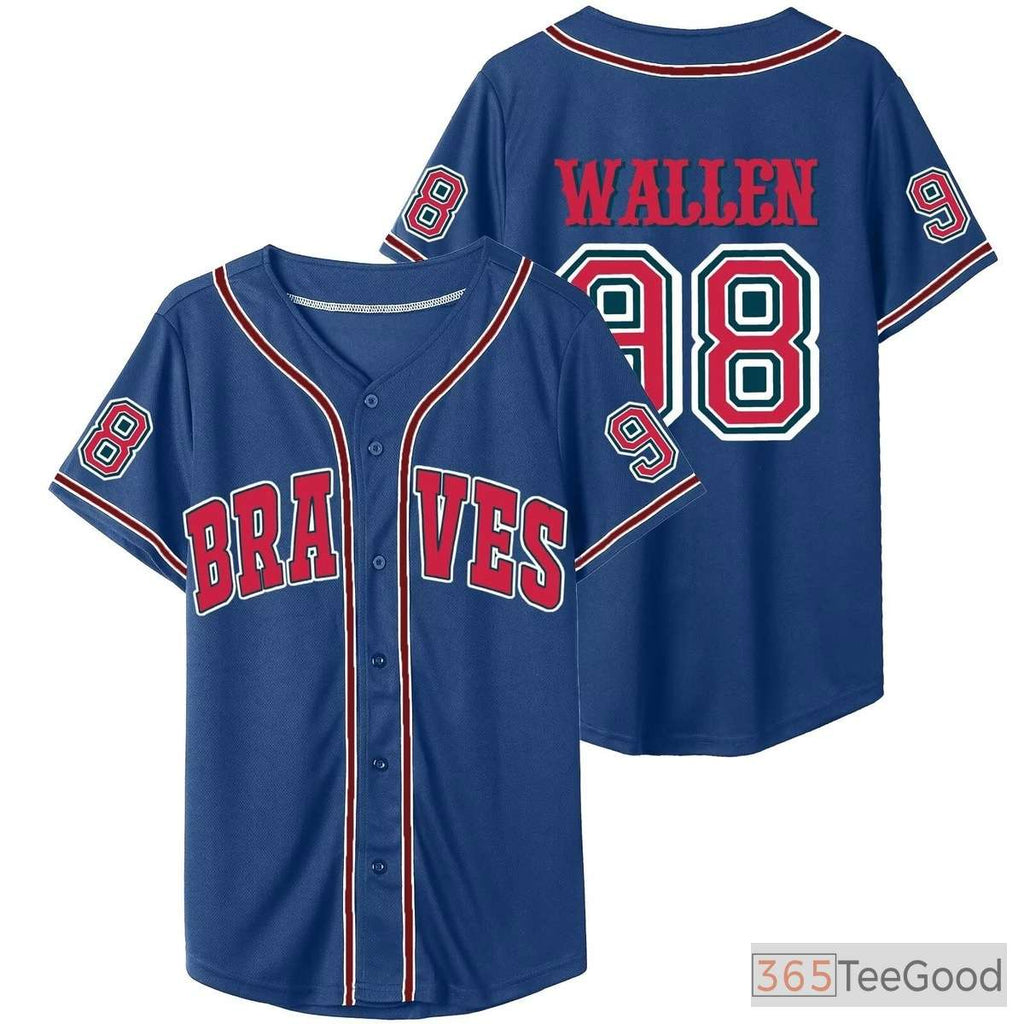 Blue Baseball Jersey Tee for Men & Women - Personalized with Your Custom Details