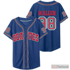 Blue Baseball Jersey Tee for Men & Women - Personalized with Your Custom Details