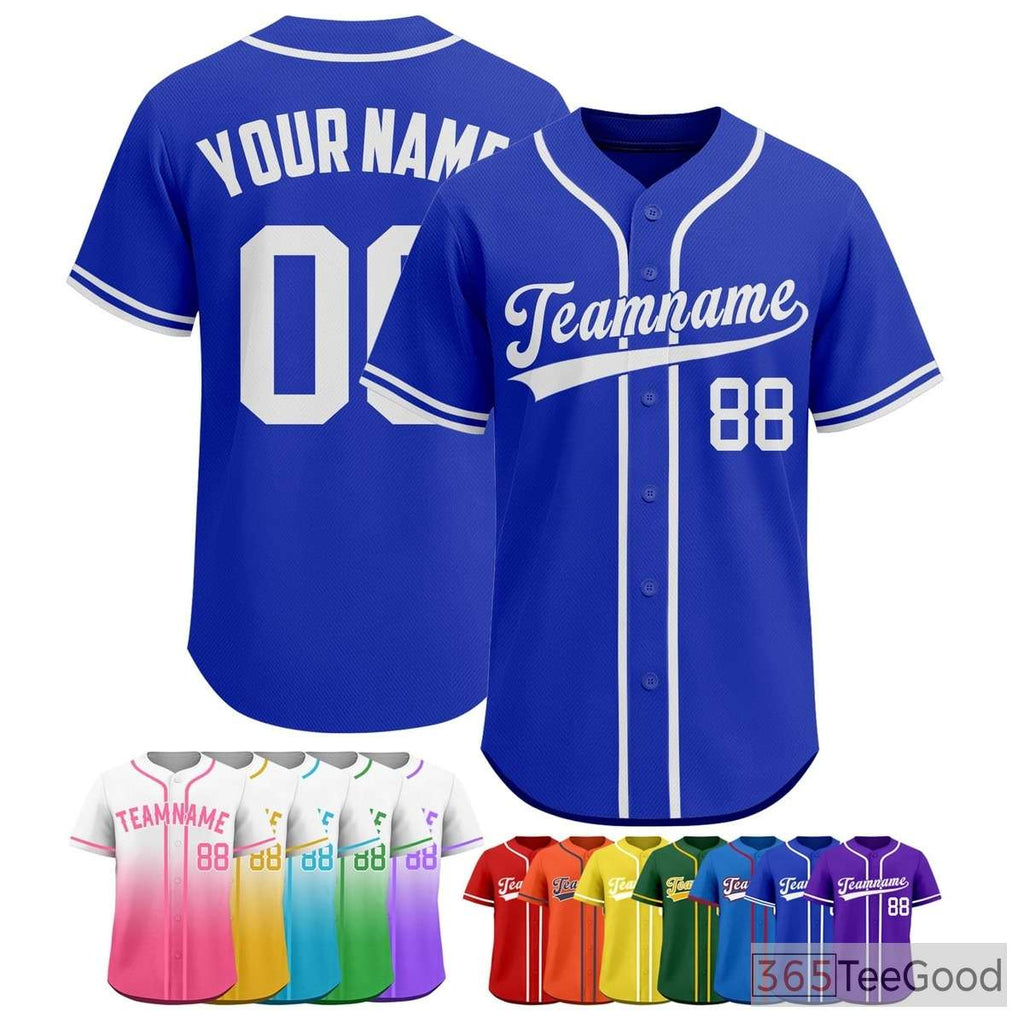 Blue Baseball Jersey Tee for Men & Women - Your Foundation for Custom Designs