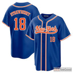 Blue Baseball Jersey Tee for Men & Women - Stitched Custom Player & Fan Apparel