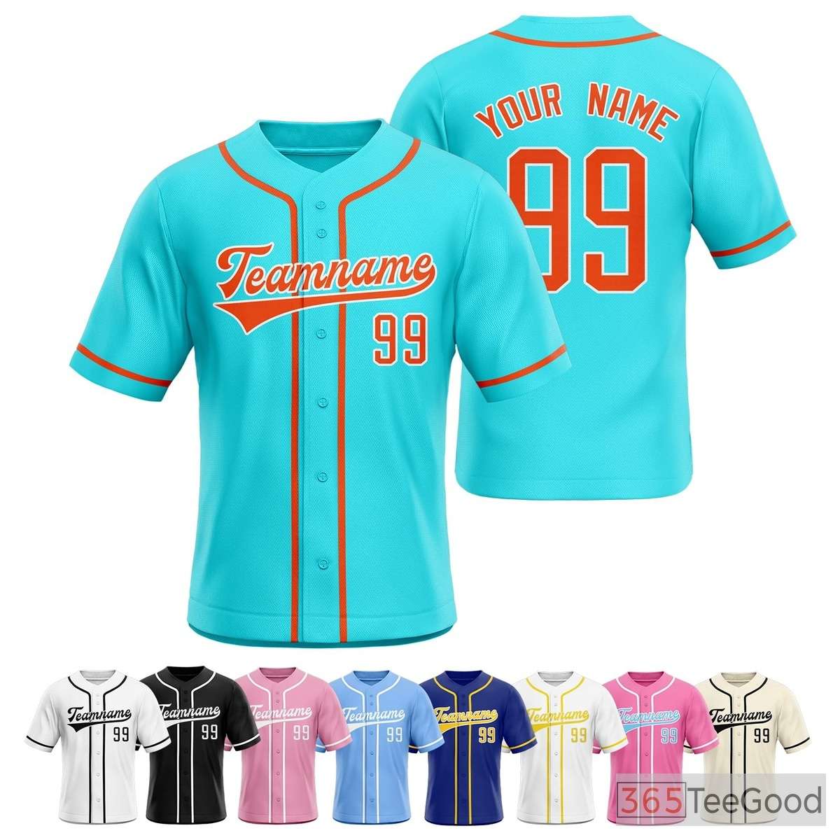 Blue Baseball Jersey Tee for Men & Women - Classic Sporty Everyday Style