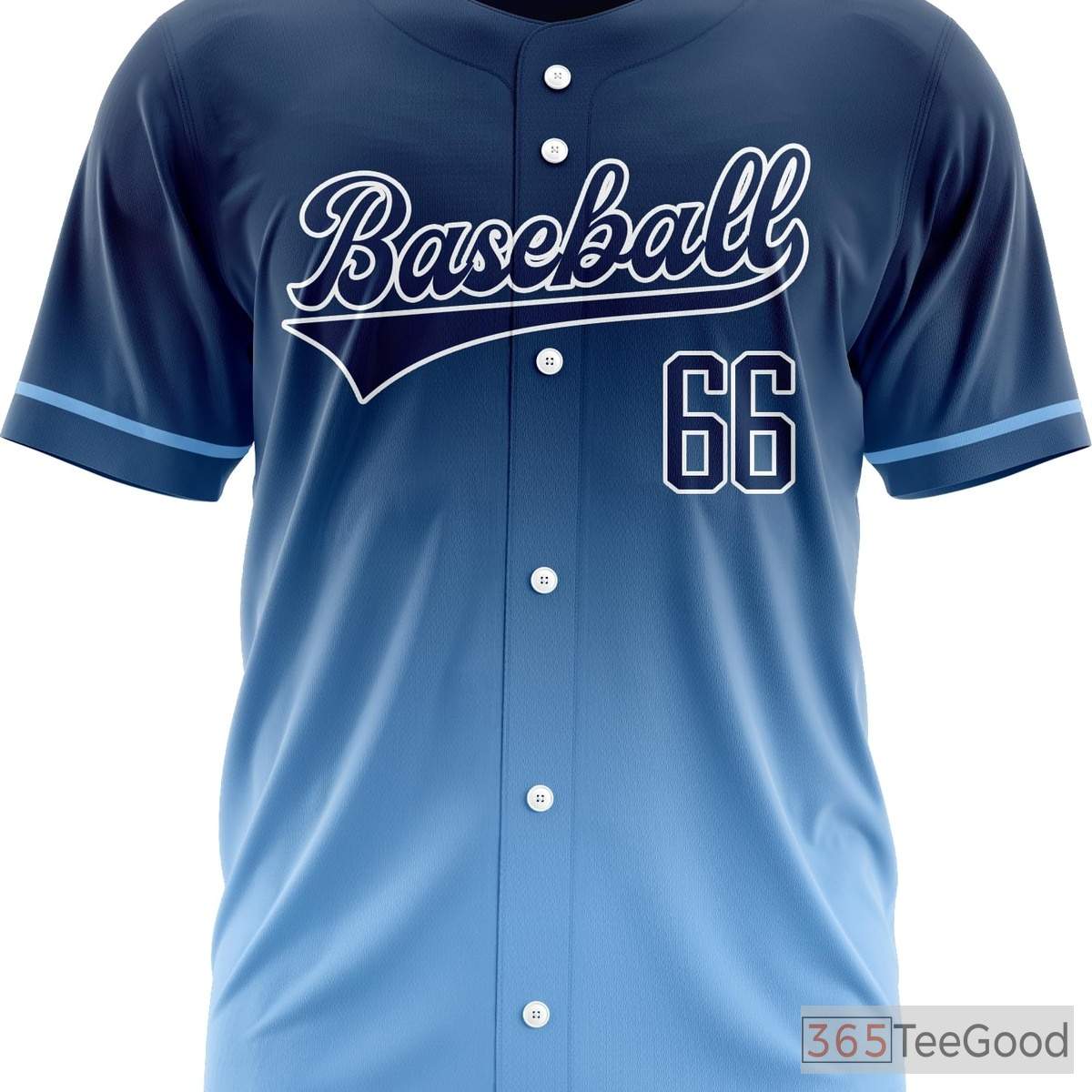 Blue Baseball Jersey Tee for Men & Women - Personalize with Stitched & Printed Team Details
