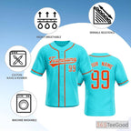 Blue Baseball Jersey Tee for Men & Women - Classic Sporty Everyday Style