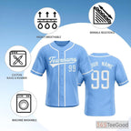 Blue Baseball Jersey Tee for Men & Women - Your Essential Customization Base