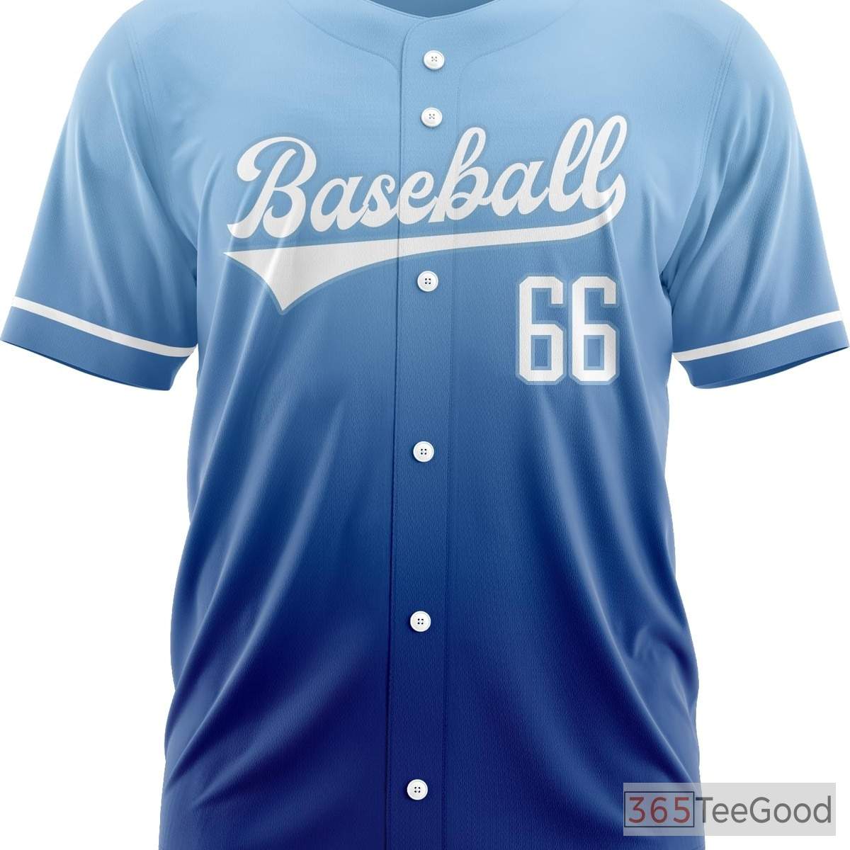 Blue Baseball Jersey Tee for Men & Women - Add Your Stitched Player Details
