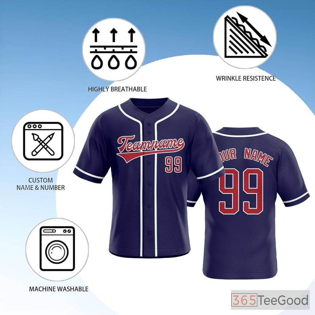 Blue Baseball Jersey Tee for Men & Women - Your Essential for Custom Apparel