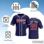 Blue Baseball Jersey Tee for Men & Women - Your Essential for Custom Apparel