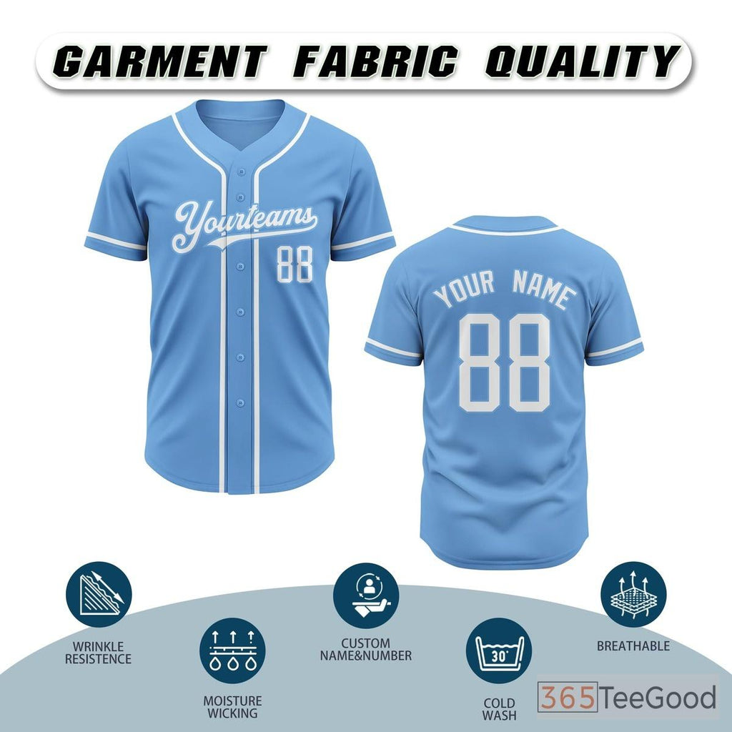 Blue Baseball Jersey Tee for Men & Women - A timeless look for custom designs
