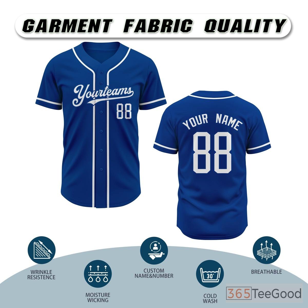 Blue Baseball Jersey Tee for Men & Women - A versatile foundation for custom apparel