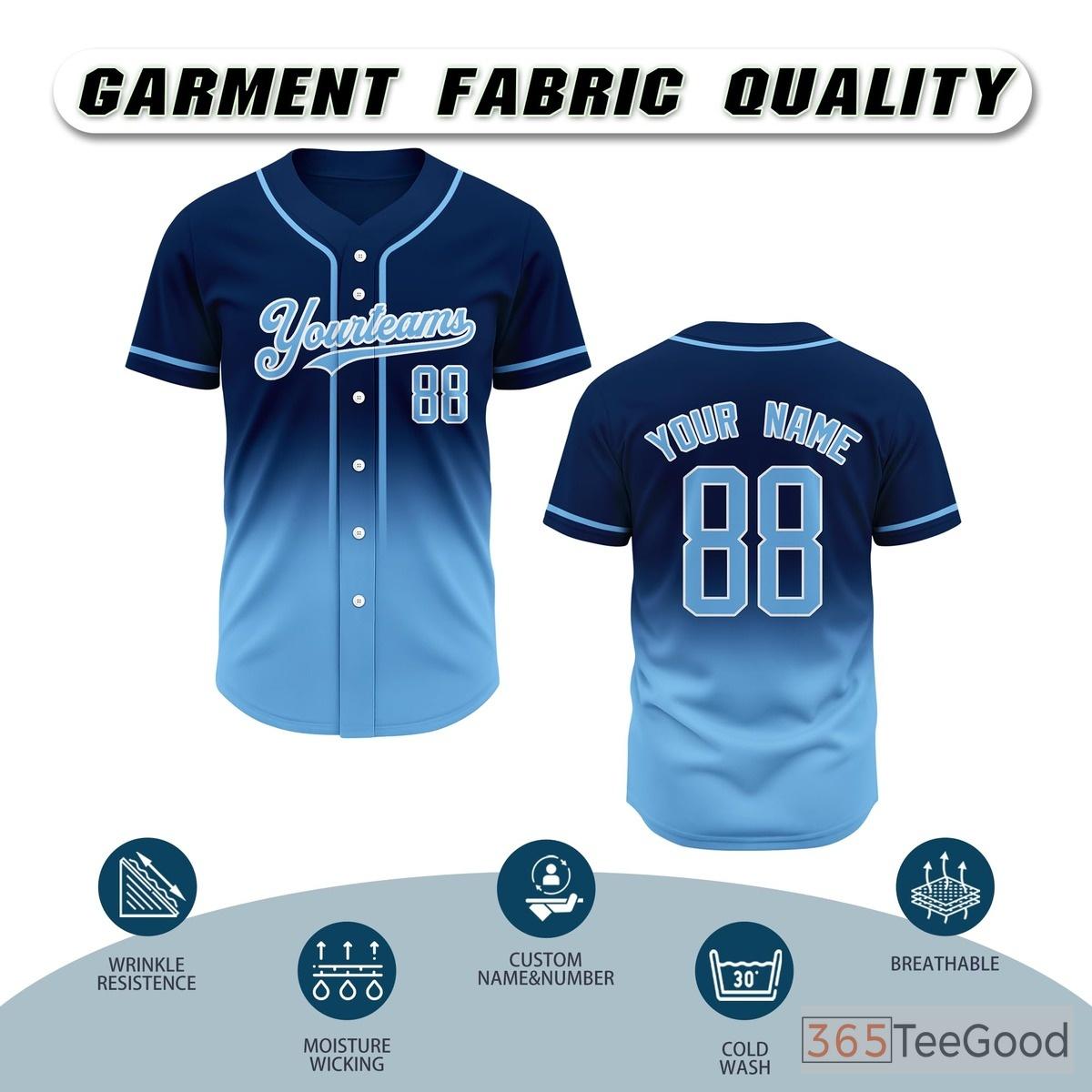Blue Baseball Jersey Tee for Men & Women - A versatile choice for custom apparel