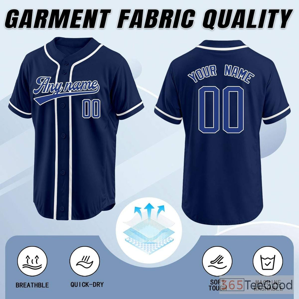 Blue Baseball Jersey Tee for Men & Women - Casual comfort with classic appeal