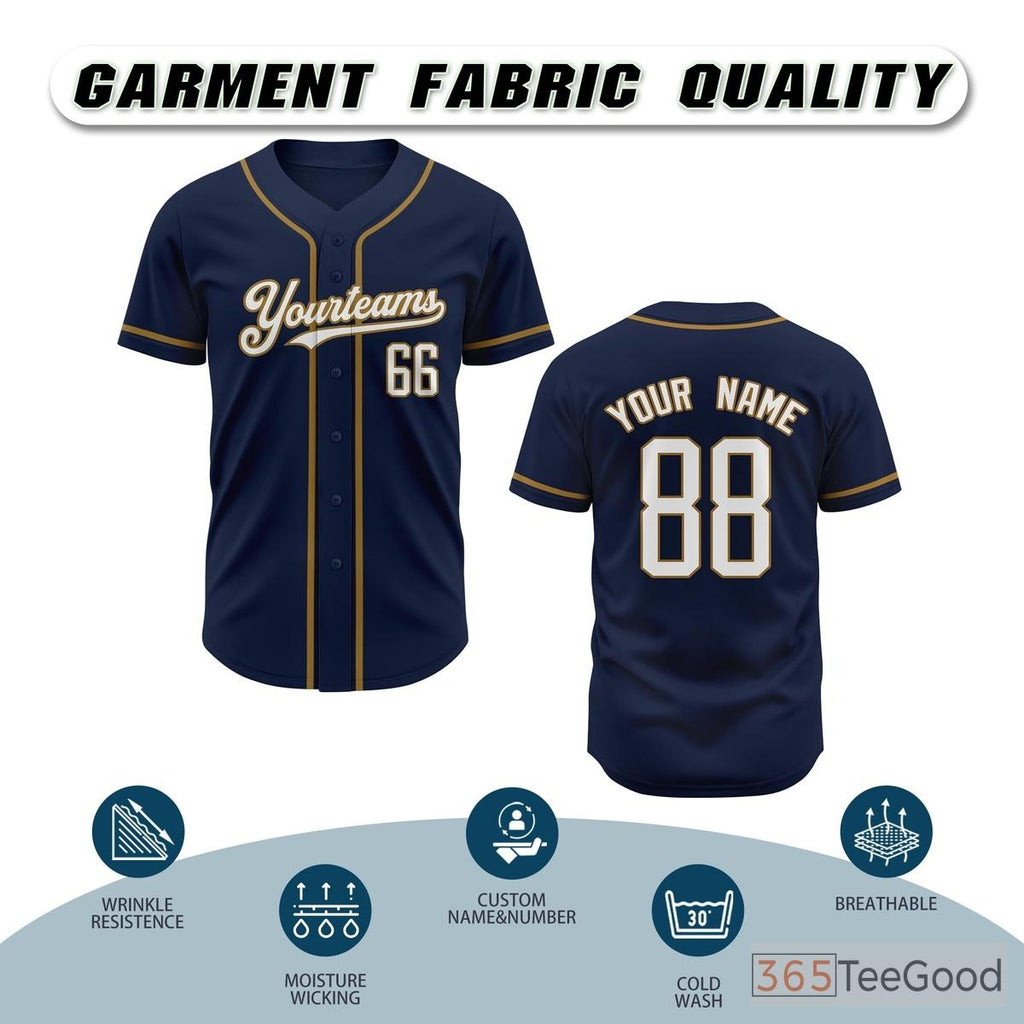 Blue Baseball Jersey Tee for Men & Women - Perfect for Custom Team Apparel