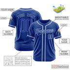 Blue Baseball Jersey Tee for Men & Women - Personalized with Team Name & Number