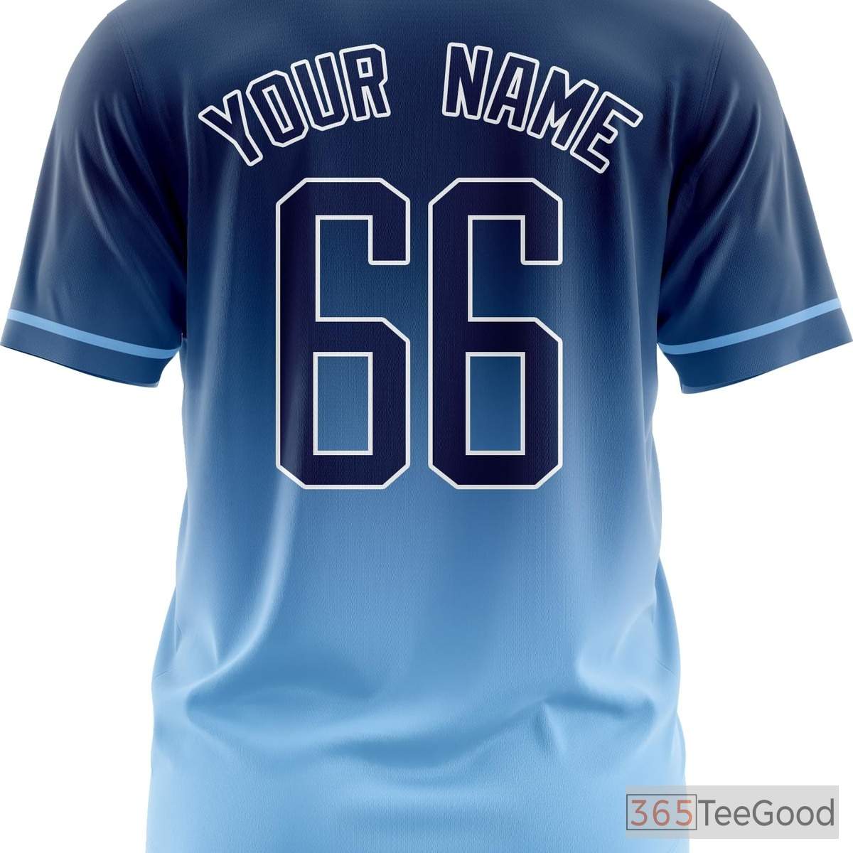 Blue Baseball Jersey Tee for Men & Women - Personalize with Stitched & Printed Team Details