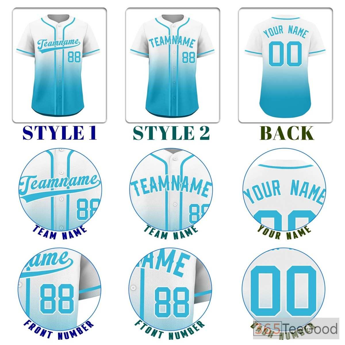 Blue Baseball Jersey Tee for Men & Women - A comfortable option for custom team apparel
