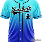 Blue Custom Baseball Jersey Tee for Men & Women - Personalize Your Stitched Design