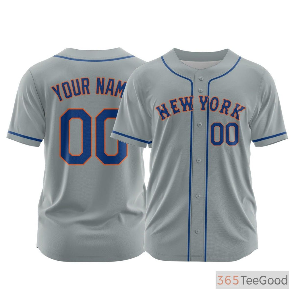 Blue Custom Baseball Jersey Tee Personalized Printed Team Name Number for Men Women