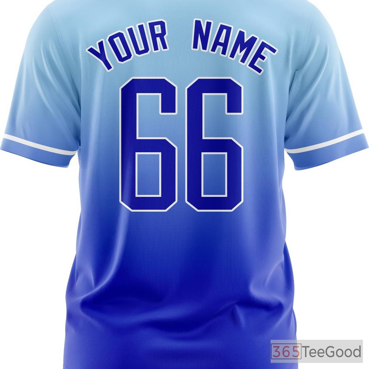 Blue Custom Baseball Jersey Tee for Men & Women - Personalized Name, Number & Logo