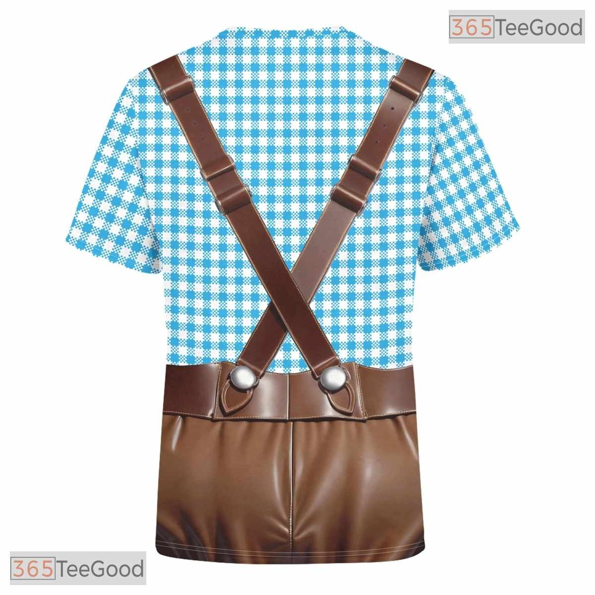 Blue Oktoberfest Beer Costume Graphic 3D Printed Casual Short Sleeve Unisex Shirt