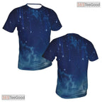 Blue Galaxy Space Basketball Graphic 3D Printed Short Sleeve Unisex T-Shirt Tops