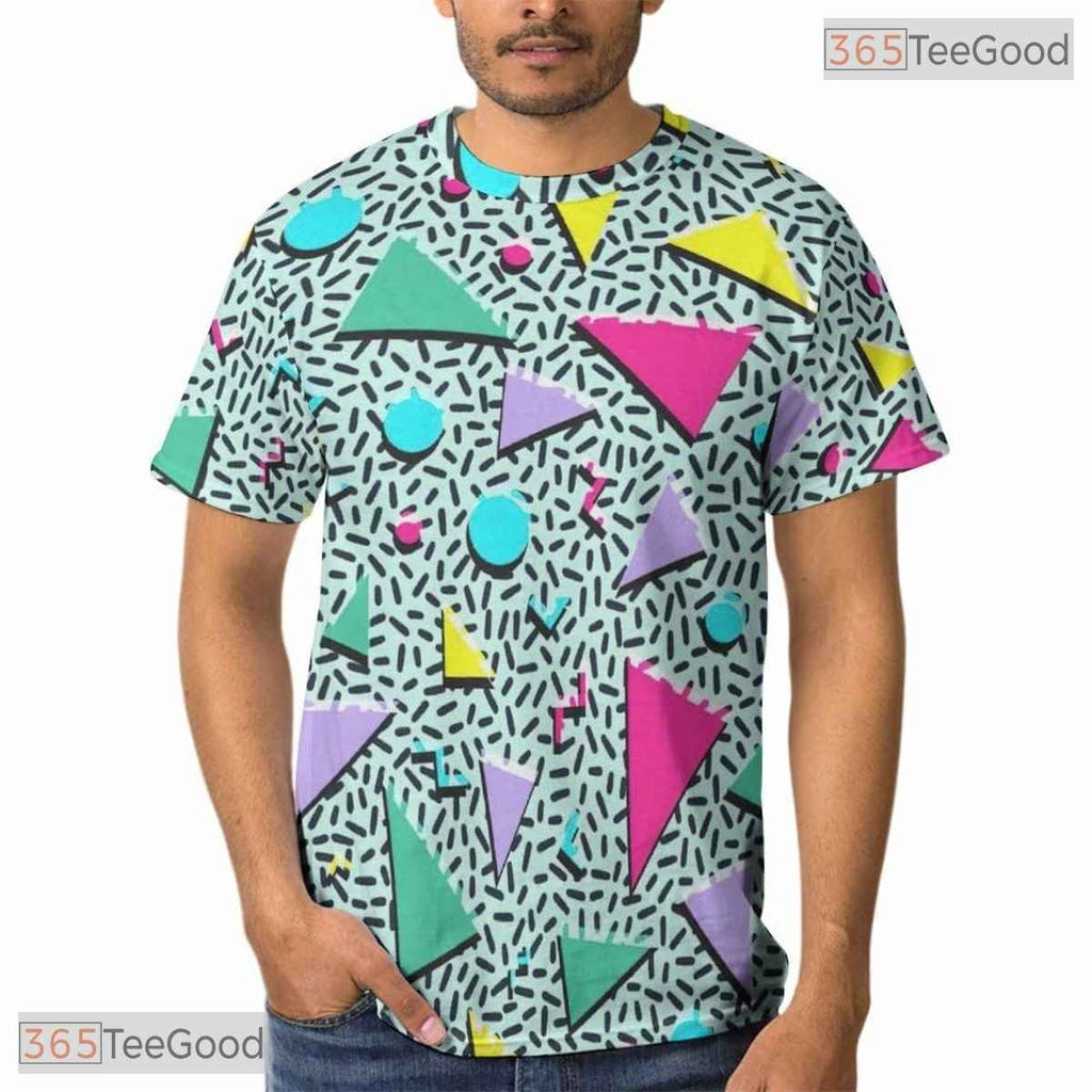 Blue Retro Vintage Disco 80s 90s Party Costume 3D Printed Casual Unisex T-Shirt