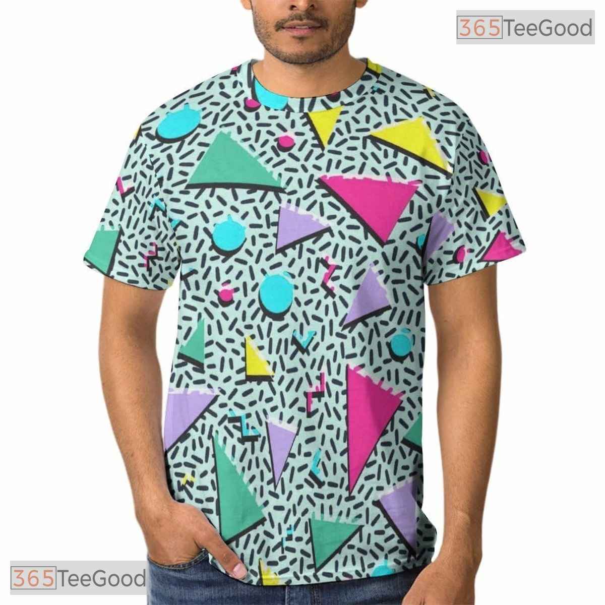Blue Retro Vintage Disco 80s 90s Party Costume 3D Printed Casual Unisex T-Shirt