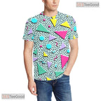 Blue Retro Vintage Disco 80s 90s Party Costume 3D Printed Casual Unisex T-Shirt
