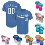 Blue Red Blue Custom Baseball Jersey Stitched Tee Personalized Unisex Fan Uniforms