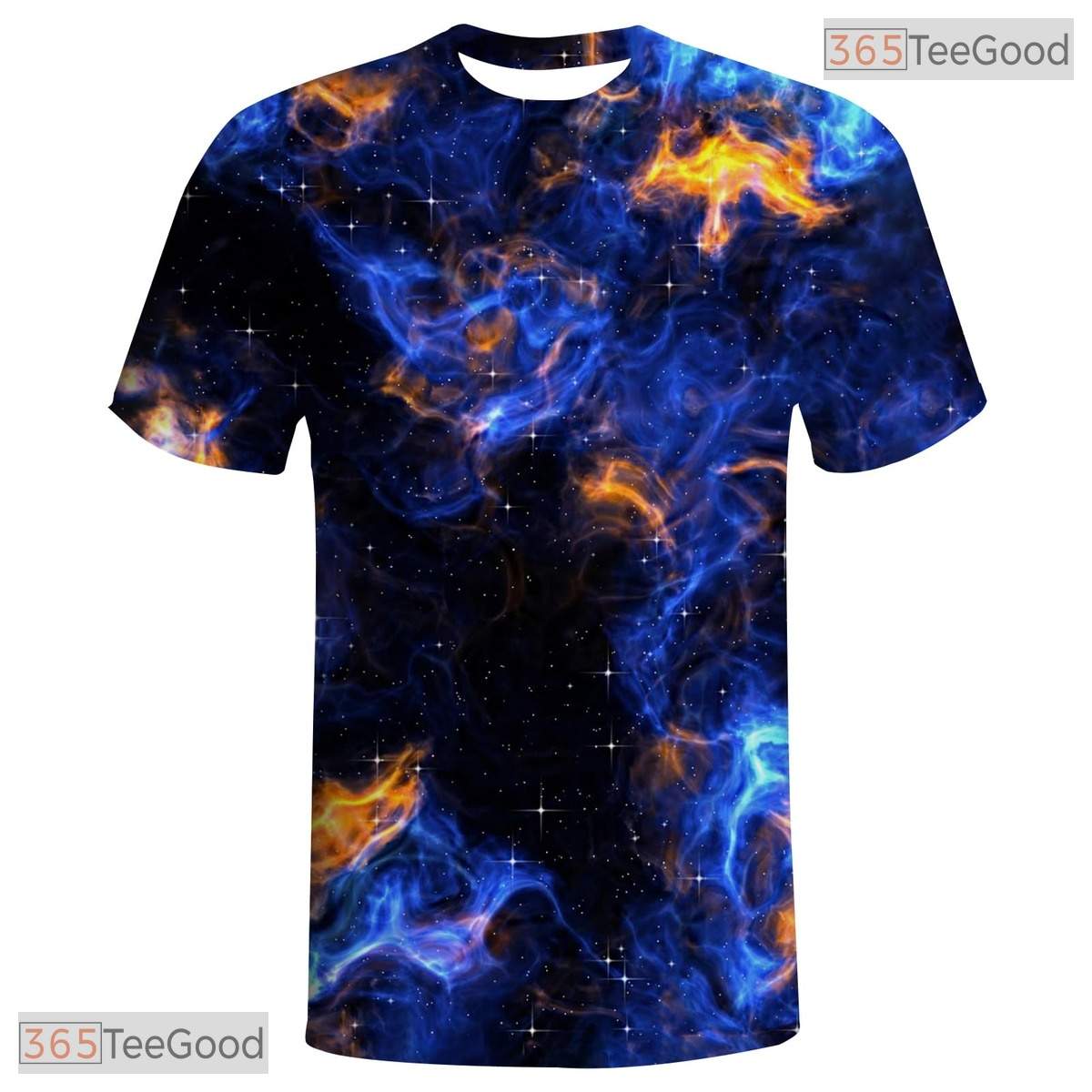 Blue Smoke American Flag Eagle 3D Graphic Printed Casual Unisex Tee Shirt Tops Style