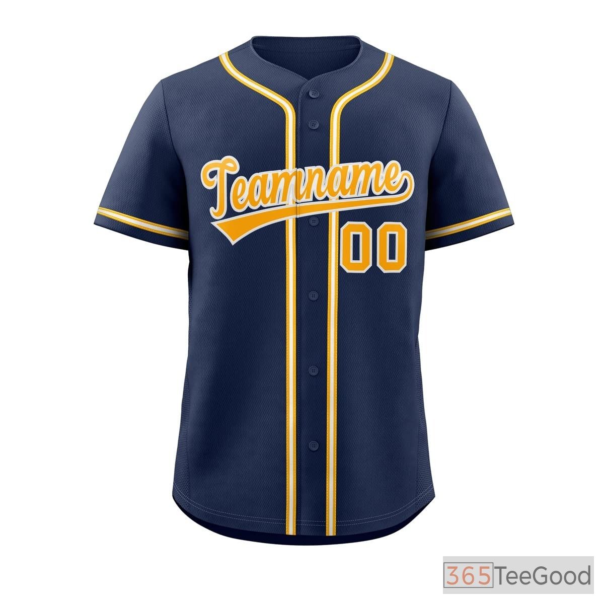 Blue, Yellow & Navy Baseball Jersey Tee for Men & Women - A classic multi-color style for comfort