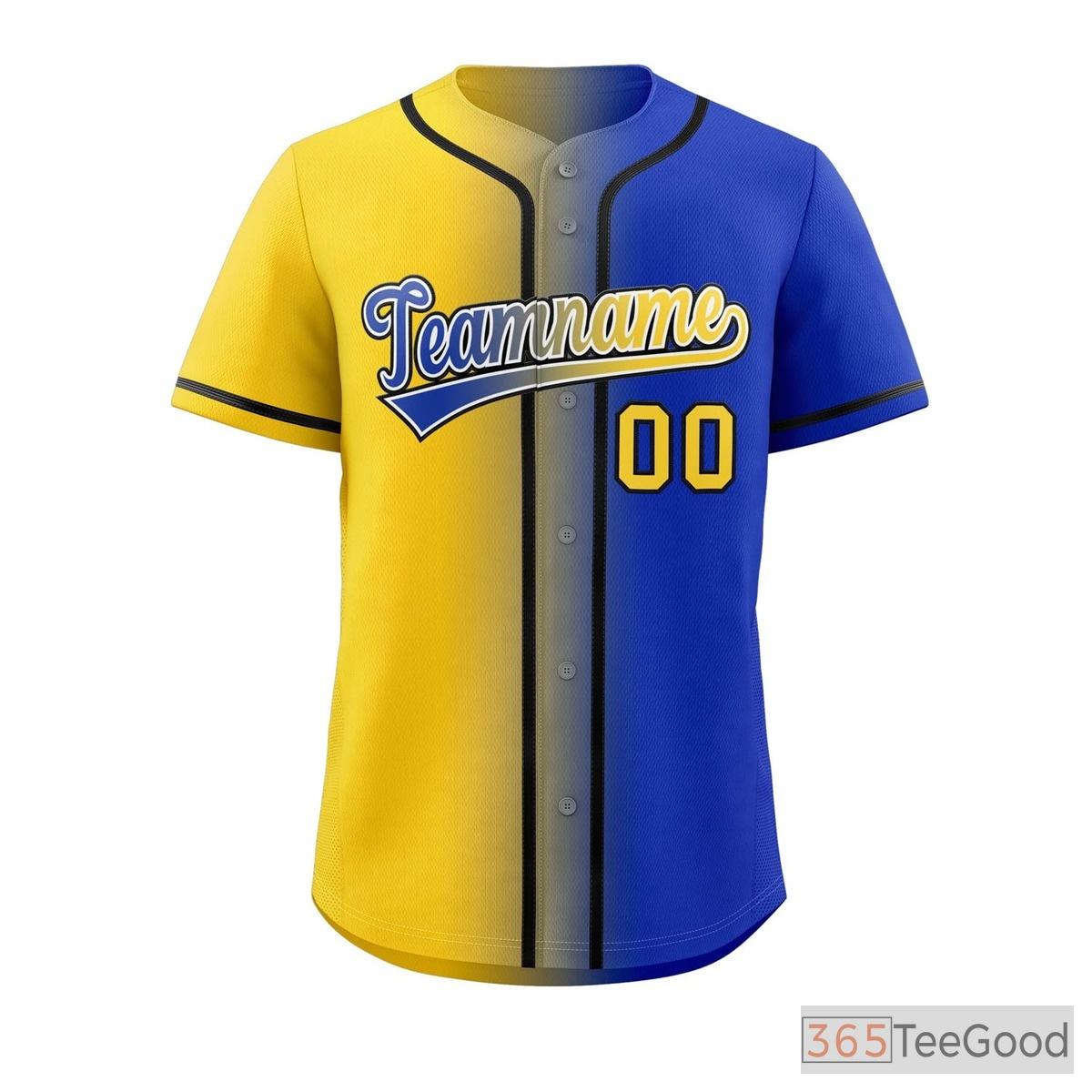 Blue, Yellow & Purple Baseball Jersey Tee for Men & Women - A vibrant blend for casual comfort