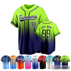 Blue & Green Baseball Jersey Tee for Men & Women - Personalize Your Player Look