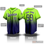 Blue & Green Baseball Jersey Tee for Men & Women - Personalize Your Player Look