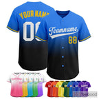 Blue & Orange Baseball Jersey Tee for Men & Women - Versatile for Your Custom Style