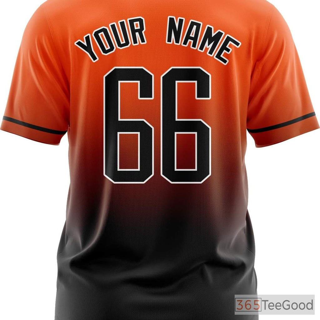 Blue & Orange Baseball Jersey Tee for Men & Women - Design Your Personalized Stitched Look