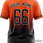 Blue & Orange Baseball Jersey Tee for Men & Women - Design Your Personalized Stitched Look
