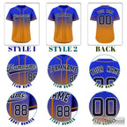 Blue & Orange Baseball Jersey Tee for Men & Women - Versatile for Your Custom Style