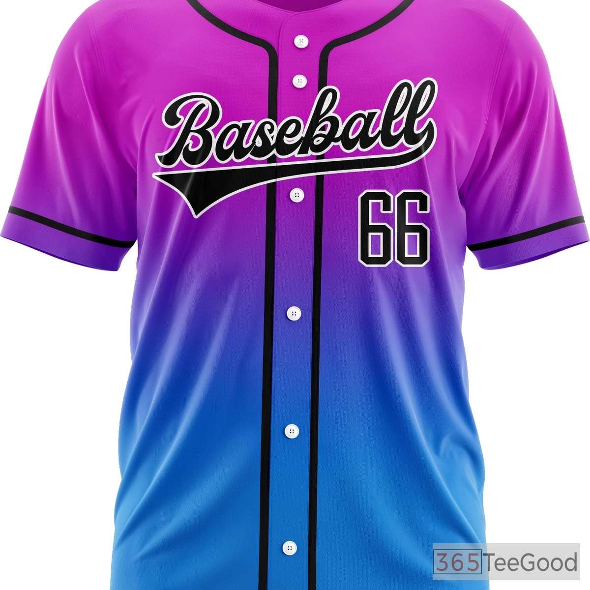 Blue & Purple Baseball Jersey Tee for Men & Women - Design Your Stitched Player Look