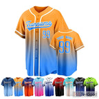 Blue & Yellow Baseball Jersey Tee for Men & Women - Your Custom Player Identity