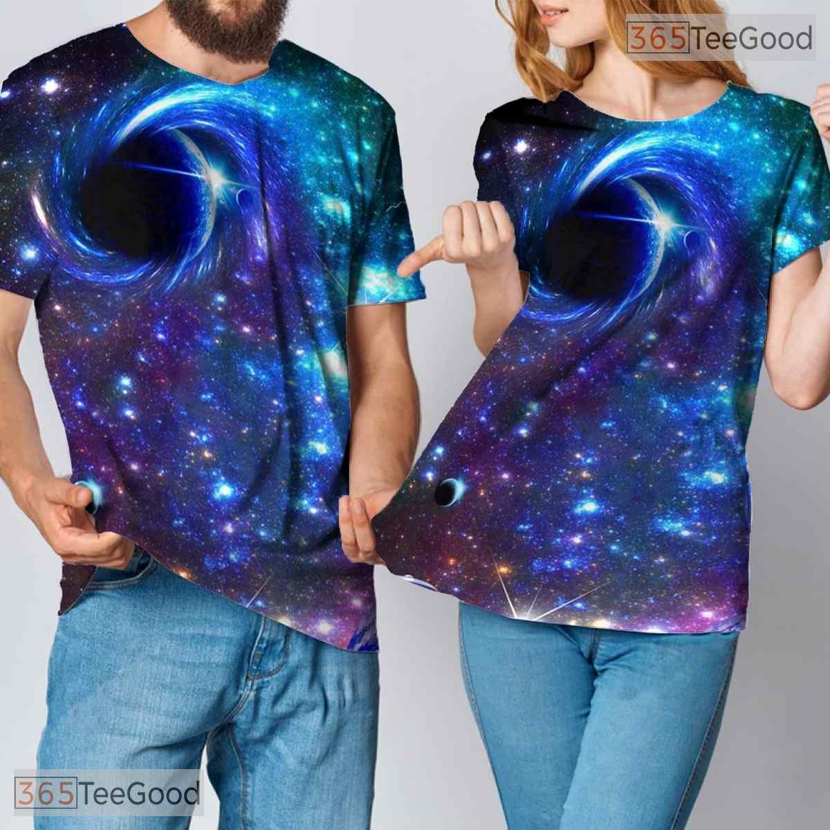 Modern Blue Abstract Pattern Graphic Art 3D Printed Casual Unisex T-Shirt Top